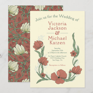 Terracota Artiste Floral invitations de mariage