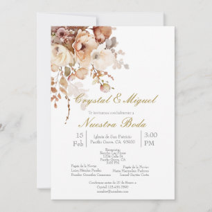 Terracota faire-part de mariage en espagnol