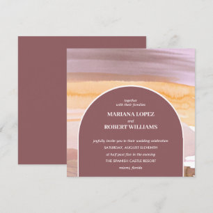 Terracotta Arch Or Faire-part de mariage bohème