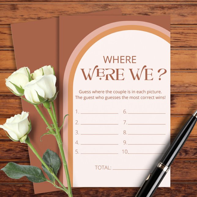 Terracotta Arch Où étions-nous jeu de douche nupti (Créateur téléchargé)