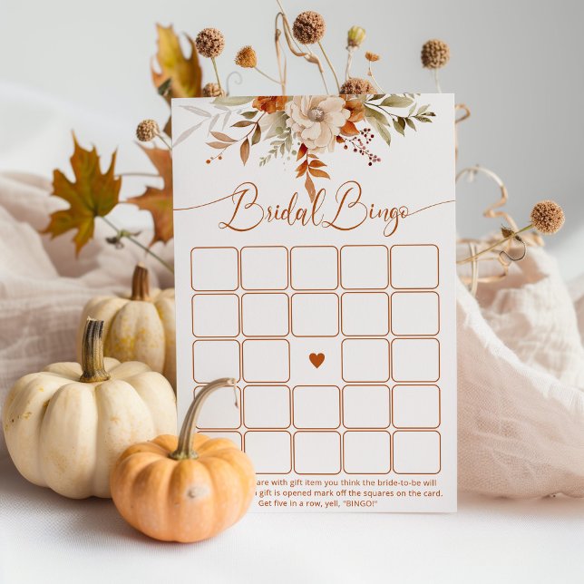 Terracotta automne Bride douche jeu de bingo (Créateur téléchargé)