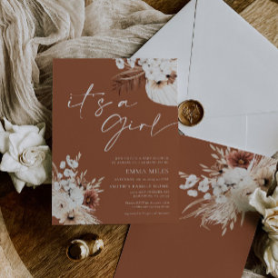 Terracotta Boho C'est une invitation de Baby showe