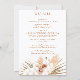 Terracotta Boho Détails Invitation