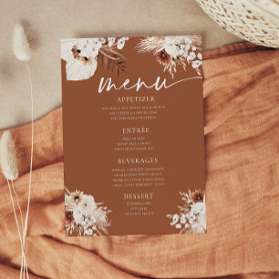 Terracotta Boho Pampas Gras Mariage plat