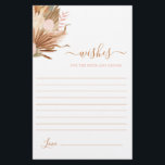 Terracotta Boho Wives for the Bride card<br><div class="desc">Palmiers séchés en terre cuite souhaits pour la carte mariée et mariée</div>