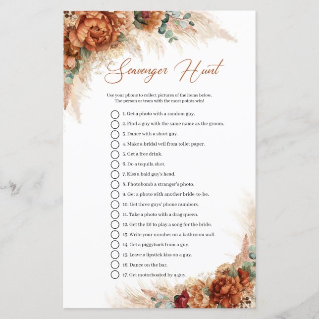 Terracotta buegundy verdure pampas Scavenger Chass (Devant)