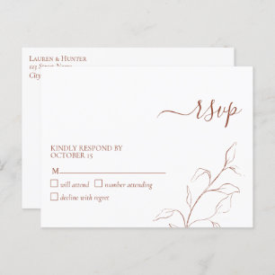 Terracotta Burnt Orange Botanique Non Menu RSVP