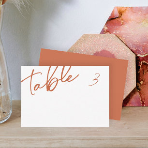 Terracotta Dîner Plat Nom Carte Place