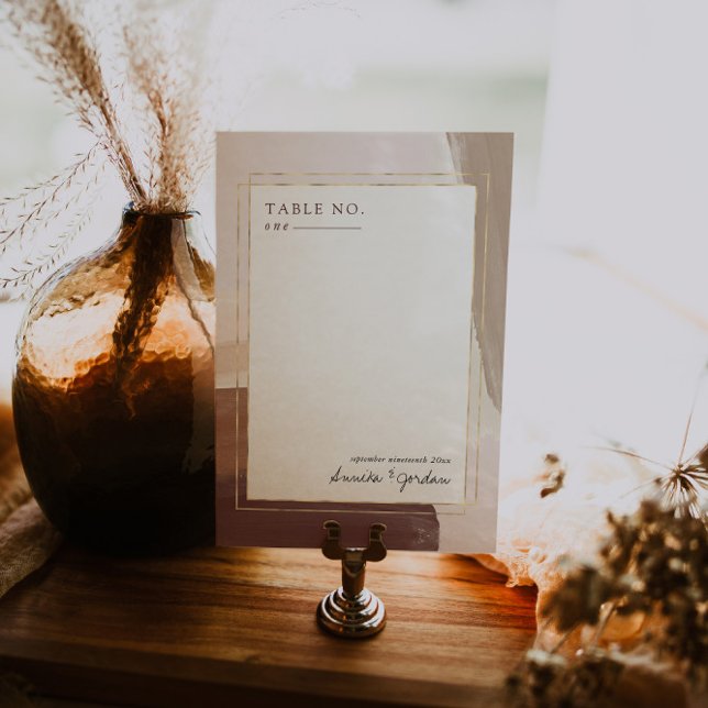 Terracotta épicée moderne | Carte de numéro de tab (Créateur téléchargé)