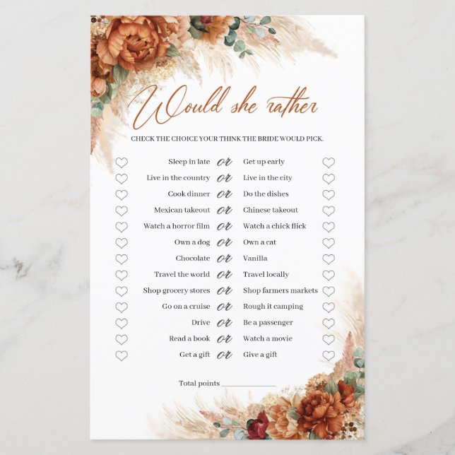 Terracotta et fleurs bordeaux Plairait-elle (Devant)