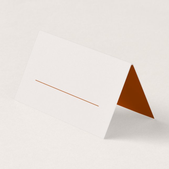 Terracotta Feuille Moderne Mariage Carte Place (Front)