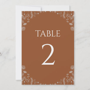 Terracotta  Fleur sauvage tiré Mariage botanique