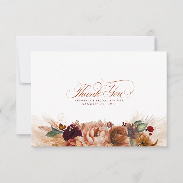 Terracotta Fleurs Boho Petit Merci (Devant)