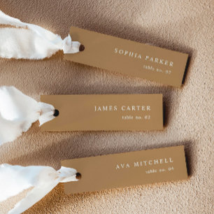 Terracotta Moderne Mariage Nom Cartes Place