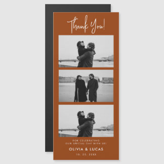 Terracotta Photo Bande Mariage magnétique Merci