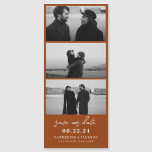 Terracotta Photo Strip Wedding Enregistrer la date