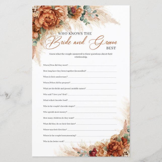 Terracotta Qui connaît la mariée et le marié le mi (Devant)