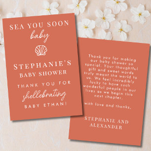Terracotta Sea You Soon Baby Shower Merci