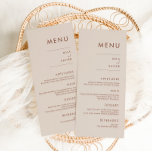 Terracotta toscane | Menu Mariage minimaliste mode<br><div class="desc">Ce design de menu simple et élégant comprend une typographie sans serif minimaliste moderne,  des couleurs bohème magnifiquement rustiques qui ne fournissent que l'information qui sert un but. Réunissez vos proches autour d'un beau repas avec notre collection chic et simple en terre cuite toscane.</div>