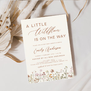 Terracotta Un Petit Baby shower Fleur sauvage