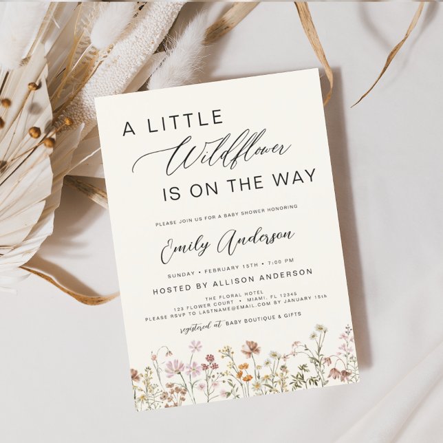 Terracotta Un Petit Baby shower Fleur sauvage (Créateur téléchargé)