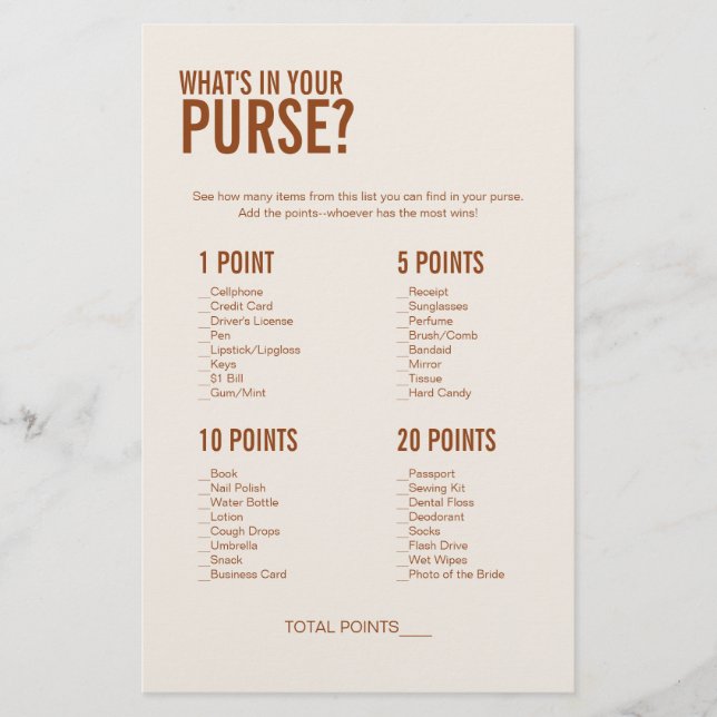 Terracotta What's In Your Purse Fête des mariées J (Devant)