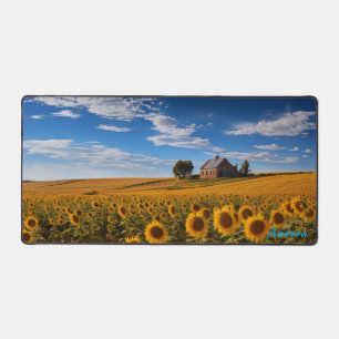 Terrain de tournesol personnalisé et un tapis de b