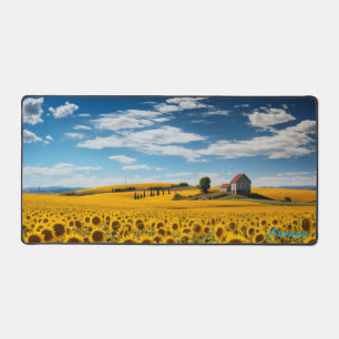 Terrain de tournesol personnalisé et un tapis de b