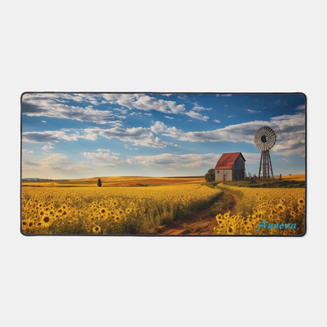 Terrain de tournesol personnalisé et un tapis de b (Recto)