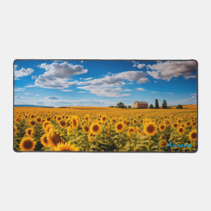 Terrain de tournesol personnalisé et un tapis de b