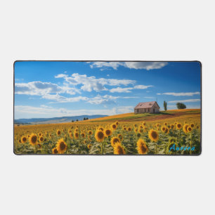 Terrain de tournesol personnalisé et un tapis de b