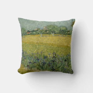 Terrain fleuri près d'Arles American MoJo Coussin