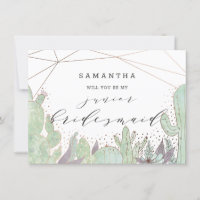 Terrarium Cactus Junior Bridesmaid Proposition