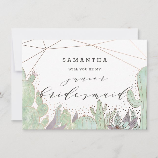 Terrarium Cactus Junior Bridesmaid Proposition (Devant)