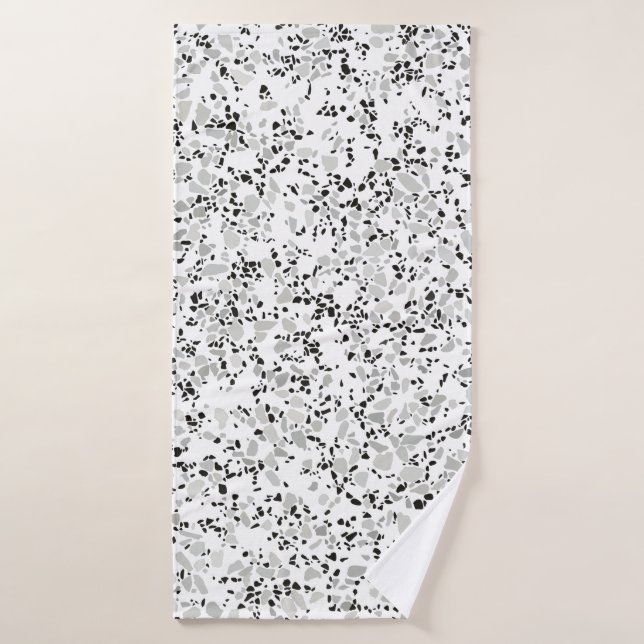 Terrazzo blanc moderne (Serviette de bain)