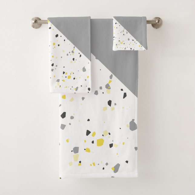 Terrazzo gris jaune moderne (En situation)