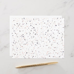 Terrazzo Retro Blanc noir rose Vintage Motif