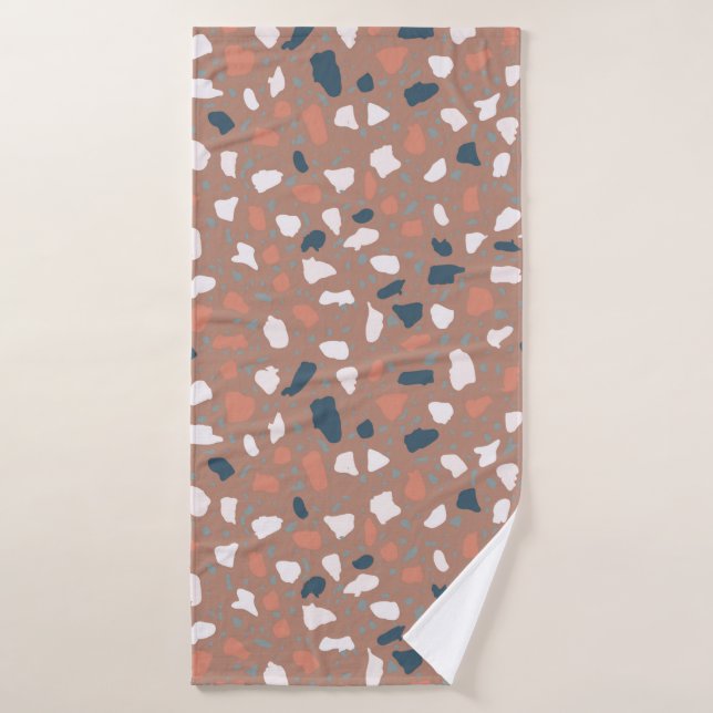 Terrazzo sol motif sans soudure. pierre vintage, (Serviette de bain)
