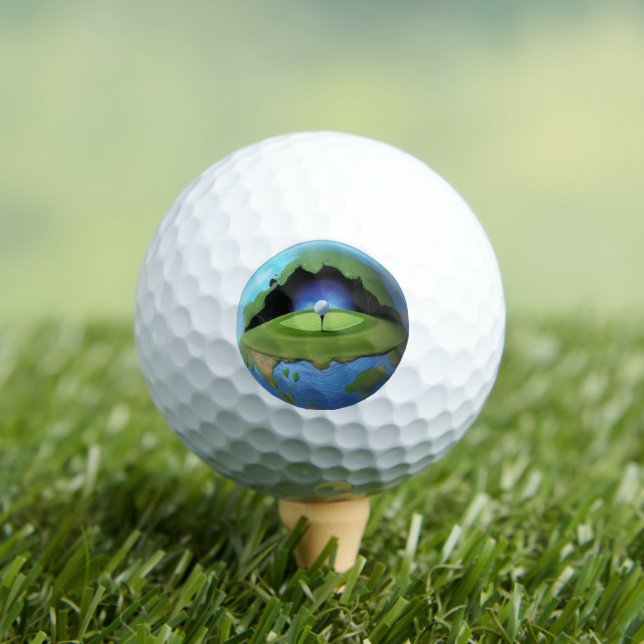 Terre à l'intérieur d'une balle de golf (T-shirt Insitu)