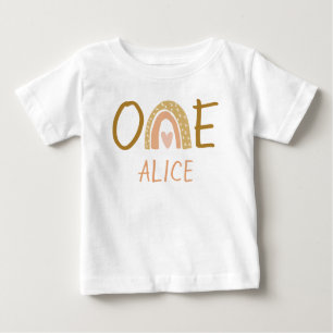 Terre arc-en-ciel 1er anniversaire fille T-shirt b