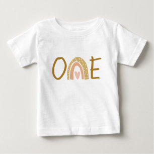 Terre arc-en-ciel 1er anniversaire fille T-shirt b