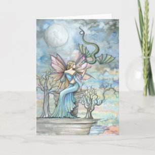 Terre au-delà de la carte de voeux Fairy Dragon