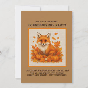 terre cuite rustique Friendsgiving Citrouille Fox 