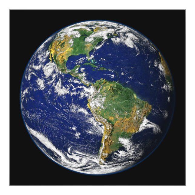 TERRE DE L'ESPACE Photo personnalisée Élargissemen (Devant)