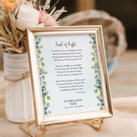 Terre de Lumière Poème Funéraire Affiche de Souven