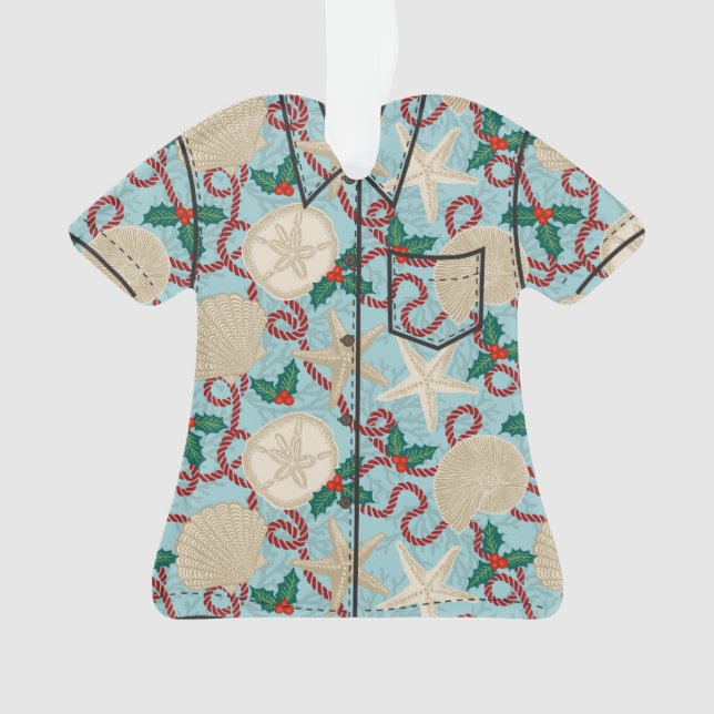 Terre de Noël Coastère Tropical Sea Shell Wreath-  (devant)