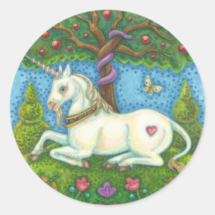 Terre D'Eden Unicorn Feuille STICKERS Serpent