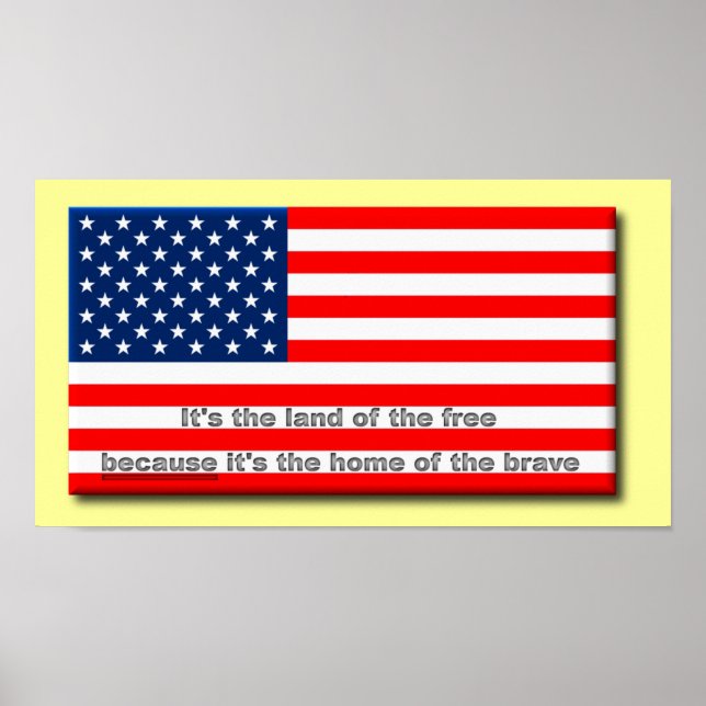 Terre des Libres, Maison des Braves Affiche Imprim (Devant)