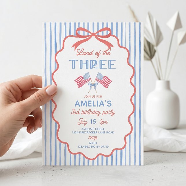 Terre des Trois Invitation pour l'anniversaire des (Créateur téléchargé)