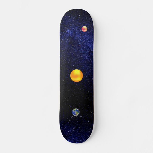 Terre du Soleil et de la planète sur skateboard de (Recto)